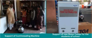 Support to Gurukulam of Curd Kneading Machine 001